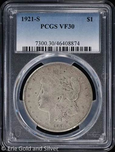 1921-S $1 Morgan Silver Dollar PCGS VF 30