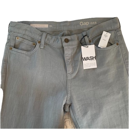 NWT Gap 1969 Gray Girlfriend Jeans Women’s Size 30 Tall Classic Denim (33x31) - Picture 7 of 15