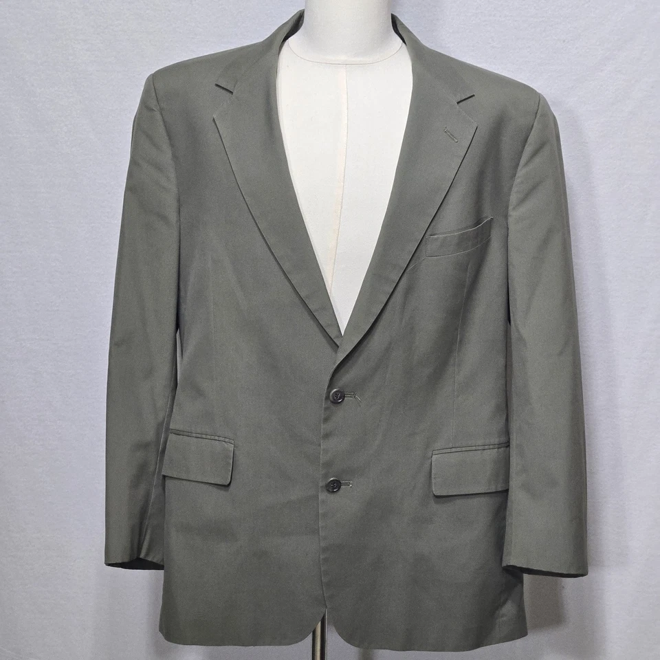 Blazer Brooks Brothers Para Hombres 44 Verde Oliva Abrigo Deportivo Chaqueta Clásico Hecho en EE. UU. Foto 2 de 4