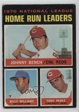 1971 Topps League Leaders Johnny Bench Tony Perez Billy Williams #66 HOF 0rz7