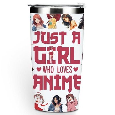 Inspired Anime Merch Tumbler, Gifts Coffee Mug Kawaii Stuff Lover Gifts for W...