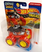Bone Shaker Sharks Vs Dinos 7/8 Monster Trucks 1:64 Hot Wheels Truck Diecast