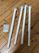 Set of 4 x IKEA OLOV Adjustable table desk breakfast bar legs 60-90cm white used
