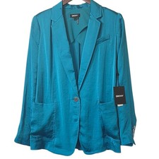 DKNY Open Blazer Smooth Satin LONG Sleeves SIZE 6