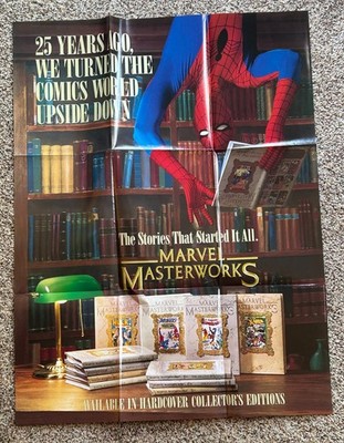 Marvel Masterworks Promo Poster SPIDER-MAN 24'' x 31'' Marvel 1989