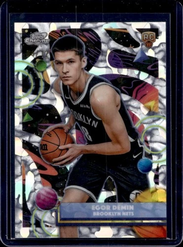 2025-26 Topps Cosmic Chrome Egor Demin RC FDI 1 Refractor Rookie #/12 Nets