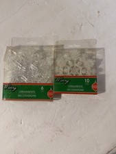 Clear Snowflake Christmas Ornaments Lot of 2 Packs 6  10 Count Acrylic New