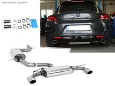  Duplex Komplettanlage ab Kat VW Scirocco 3 1.4l mit R-Heck je 115x85 oval