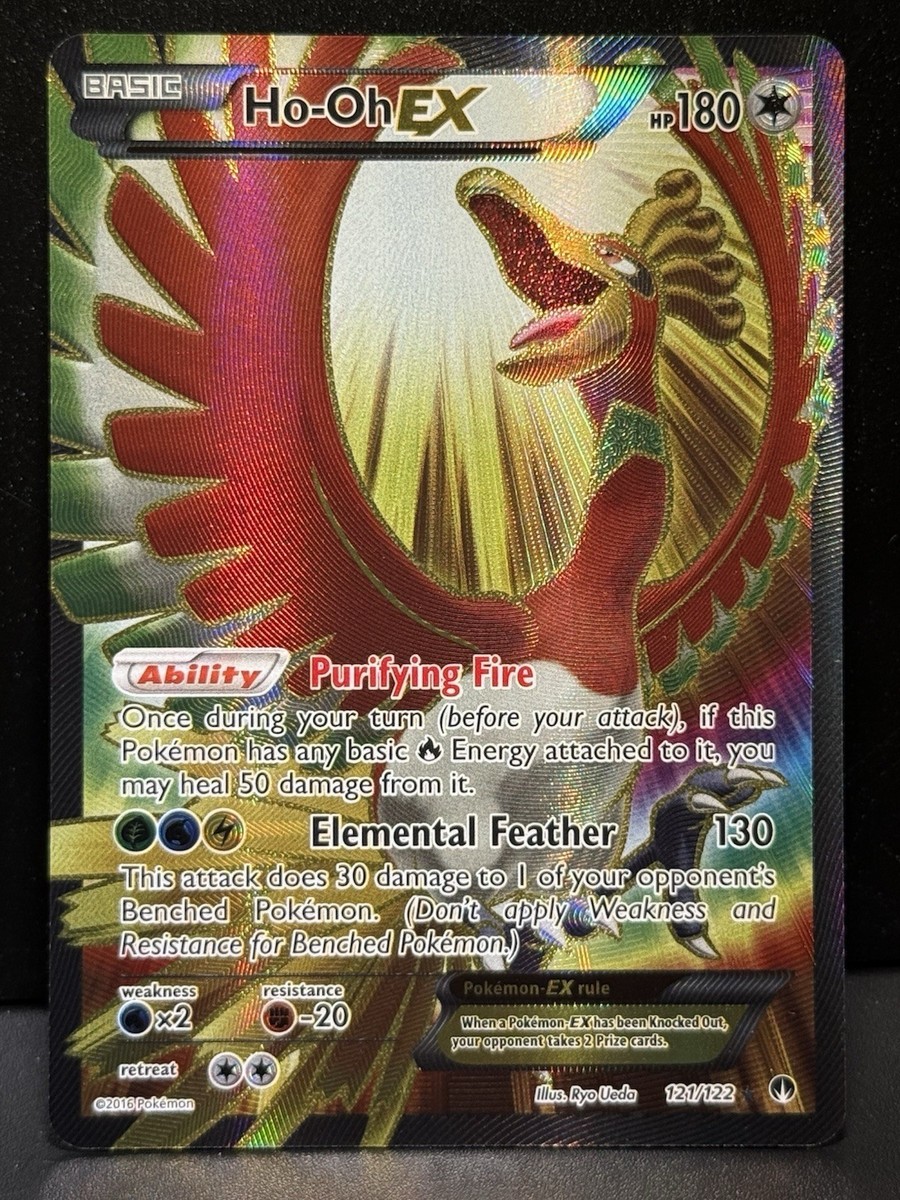 Ho-Oh EX 121/122 XY BREAKpoint Ultra Rare Holo Pokemon Card LP | eBay