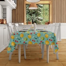 Waterproof Oblong Tablecloth 52 x 90 Inch Stain and Wrinkle Resistant Decor...