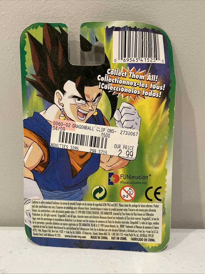 Nuevo De Colección 1999 Dragonball Z IRWIN Funimation Clip Llavero Goku Figura Foto 3 de 3