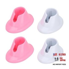 4Pcs Pink and White Soft Rubber Nail Polish B...
