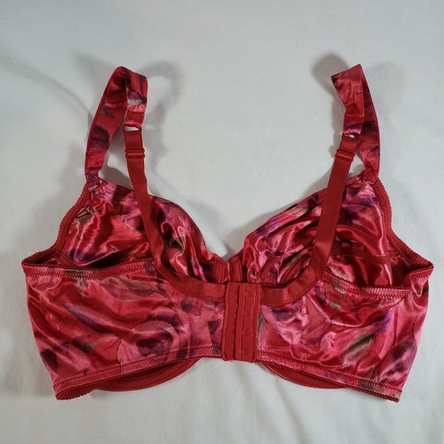 Victoria's Secret Second Skin Satin Unlined Full Coverage Bra 38DD Red Rose - Picture 2 of 6