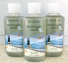 3 Bath Body Works MIDNIGHT SWIM Shower Gel Body Wash 10oz LOT of 3