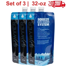 Sawyer Products Squeezable Pouches for Squeeze Water Filtration System, 32 Ounce