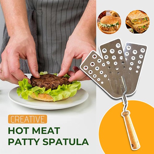 Creative Hot Meat Patty Spatula, Stainless Steel Triple Blade Spatula For BBQ GA - Picture 4 of 6