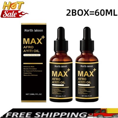 Max+ Afro Ayiti Oil Natural Herbal Massage Oil for Male Enhanc ement 2 Box