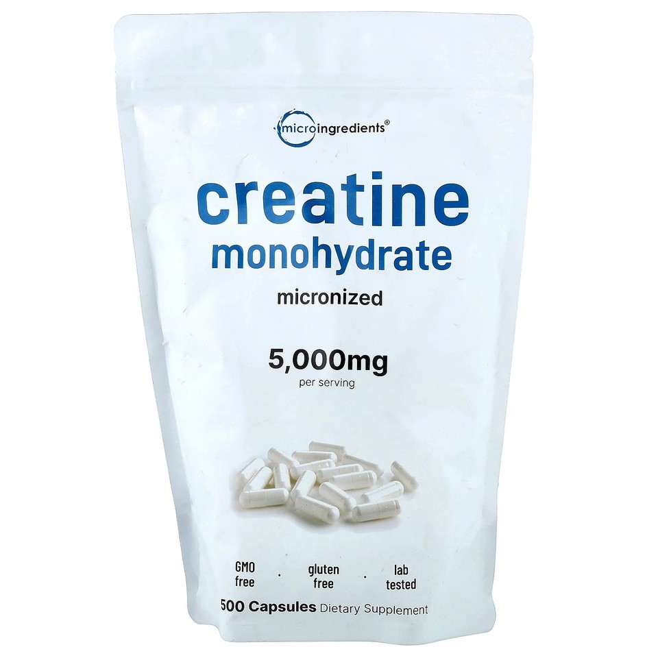 Creatine Monohydrate, 500 Capsules (714.28 mg per Capsule)