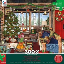 Ceaco - Tracy Flickinger - Christmas Lodge - 300 Piece Jigsaw Puzzle