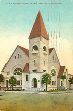 Santa Cruz,CA. 2478 The Congregational Church 1937 Made by Edw H Mitchell