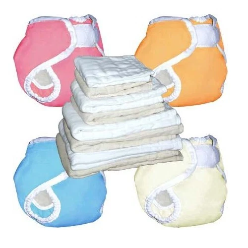Indian Prefolds and Thirsties Duo Wrap Set Large (18-40 pounds)