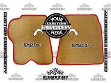 Custom FF Car Floor Mats Choose Custom Edging Color
