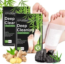Detox Ginger Herbal Foot Pads Patch Toxin Removal Weight Loss Anti-Swelling US
