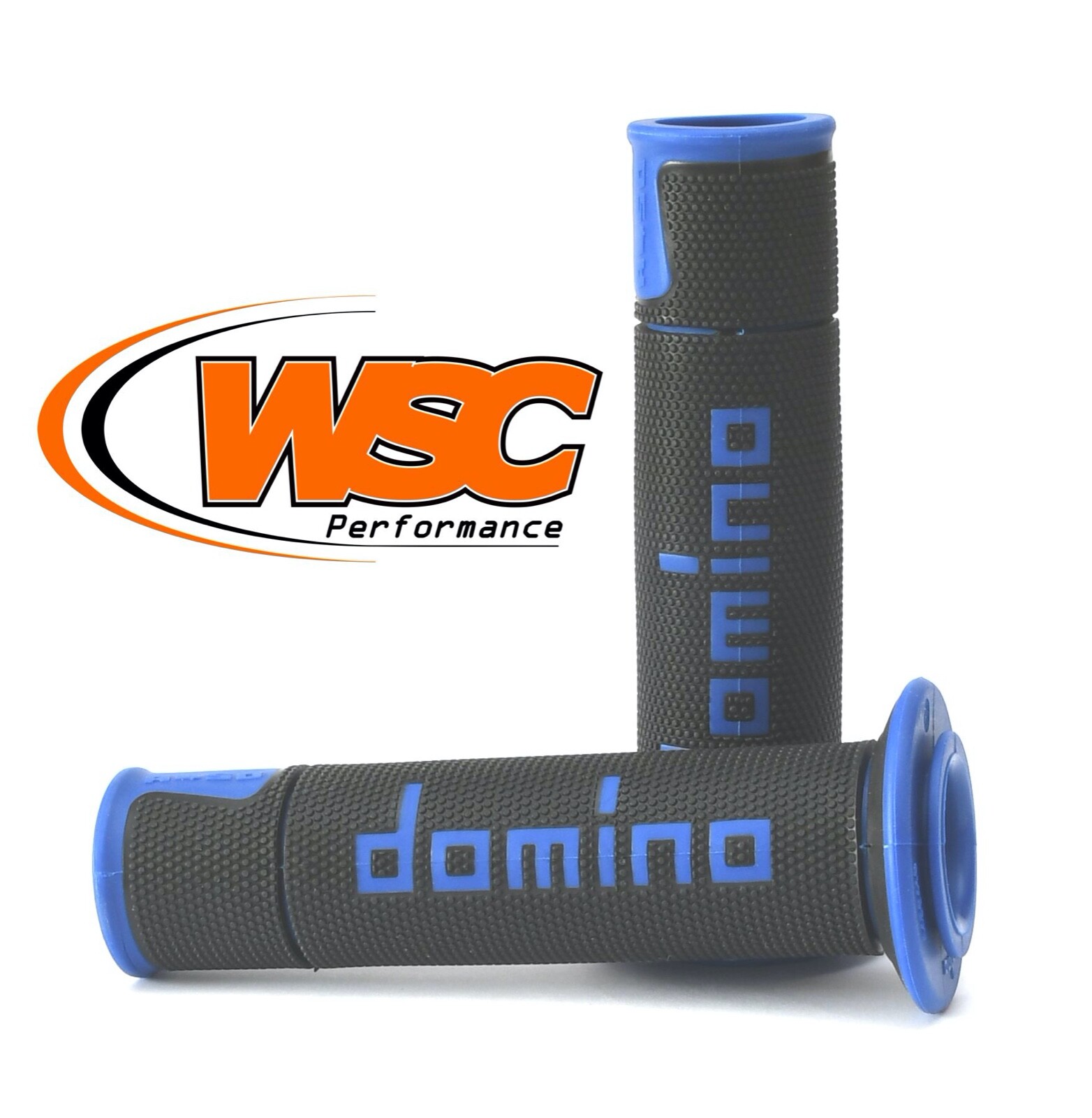 Domino A450 Road Racing Grips Black and Blue - Medium Soft