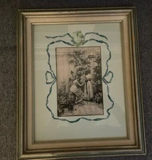 LaMode Illustrated Framed French Fashion Engraving 1863?