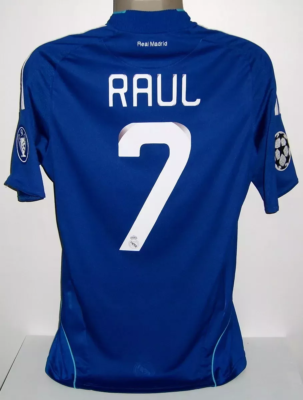 ADIDAS REAL MADRID CHAMPIONS 2009 AWAY RAUL S ORIGINAL SOCCER