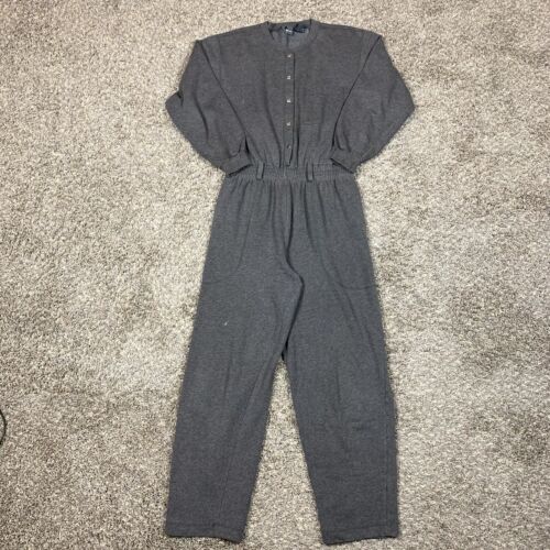 Vintage 80s Lizwear Womens Gray One Piece Romper … - image 1