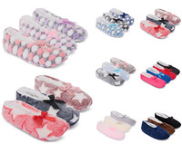Slippers Ladies Womens Girls Fleece Lined Cosy Cozy Socks Warm Ballerina NEW