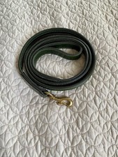 Green Leather Dog Leash, 6 foot long, Genuine Leather, Luxury dog accessories
