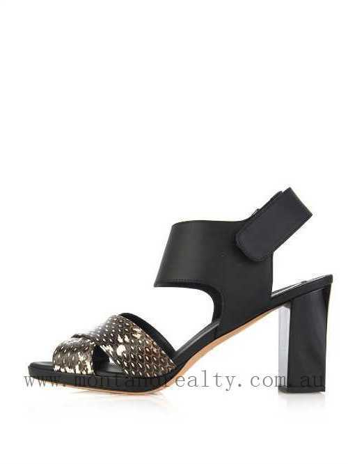 LOTTO Sandali Mara max taglia 8 o 8 5 punta aperta in pelle pelle di serpente mito tacco alto