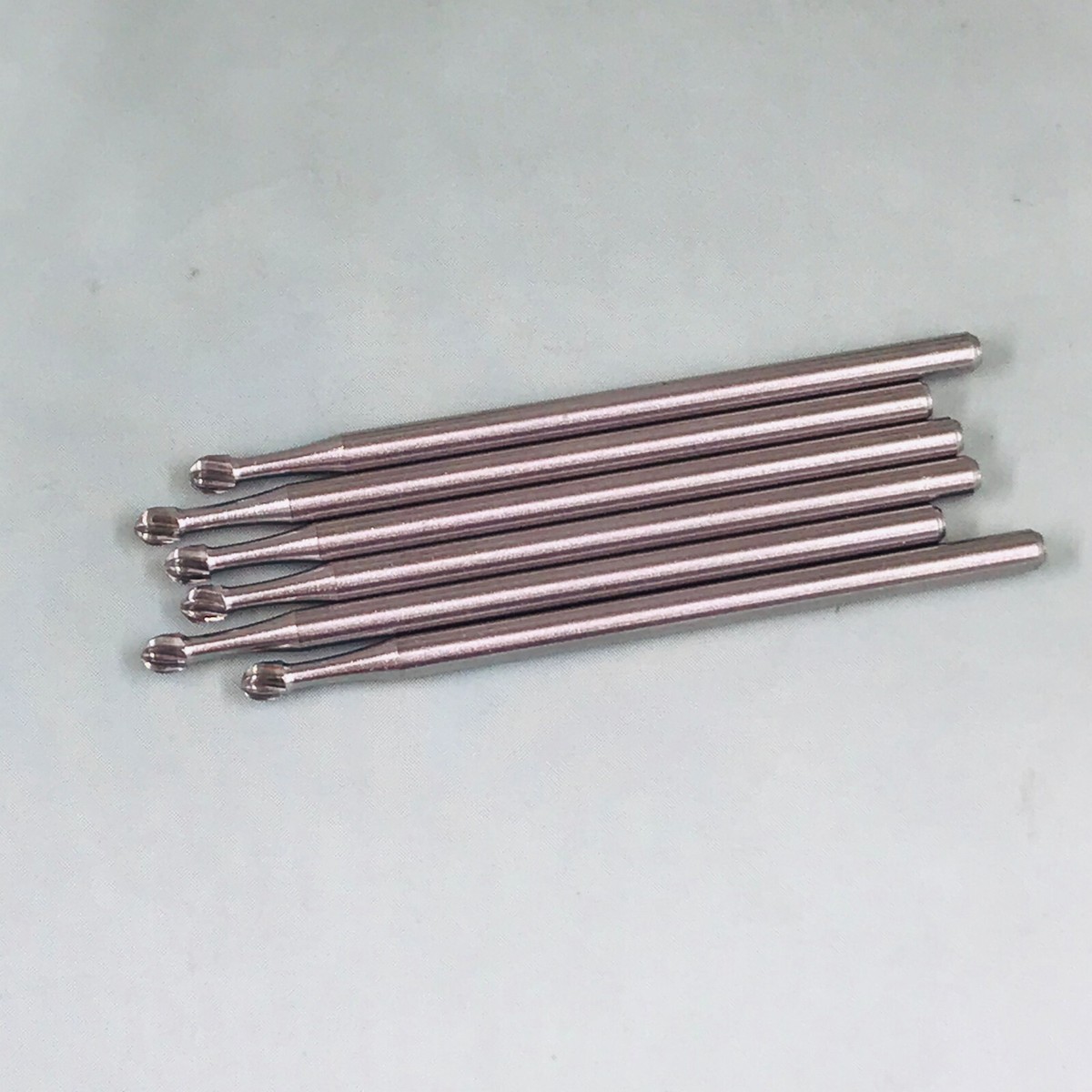 6-Piece Dental Lab Tungsten Carbide Burs - HP 8 Round Low Speed Straight Shank