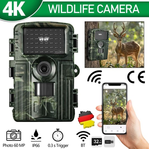 60MP/4K Wildkamera WLAN mit Nachtsicht Bewegungsmelder 940nm Bluetooth APP Handy - Bild 3 von 15