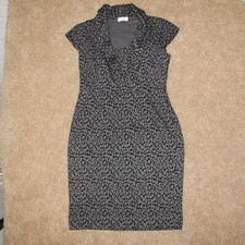 Calvin Klein Dress Women's Black Pebble  Straight Sleeveless Zipper