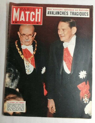 N519 Magazin Paris-Match Nr. 252 23. bis 30. Januar 1954 Vincent Auriol, René Coty 