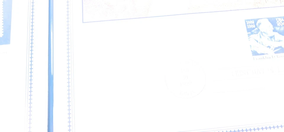 Vintage 1982 Franklin Delano Roosevelt 1950 FDC & mint stamps in PCS 8X10 folio - Image 4 of 4