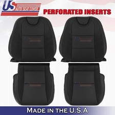 2010-2015 For Chevy Camaro Driver Passenger Bottoms-tops Leather Cover Black 2010-2015 For Chevy Camaro Driver Passenger Bottoms-tops Leather Cover Black