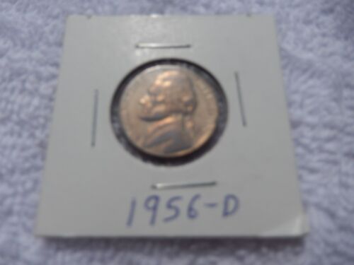 1956-D Jefferson Nickel Circulated - Perfect For Coin Books! - Foto 1 di 2