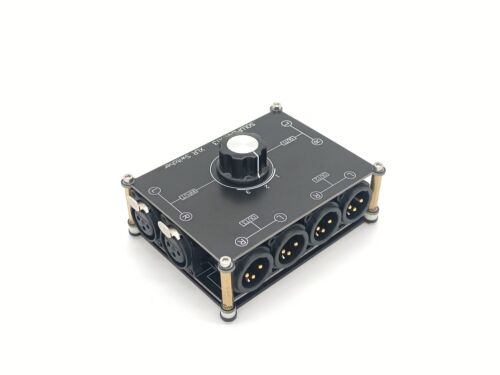 XLR Balanced Switcher 1 in 3 Out Audio Signal Source Selector Stereo switch X13 - Afbeelding 1 van 5