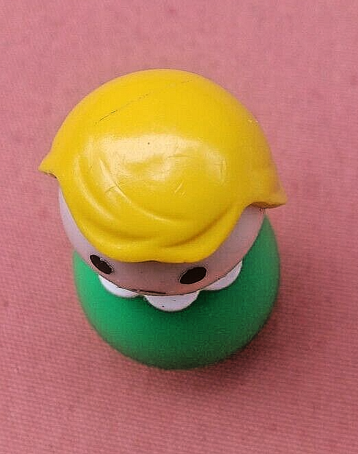 Vintage Fisher Price Little People Girl Yellow Hair Green Dress Plastic eBay