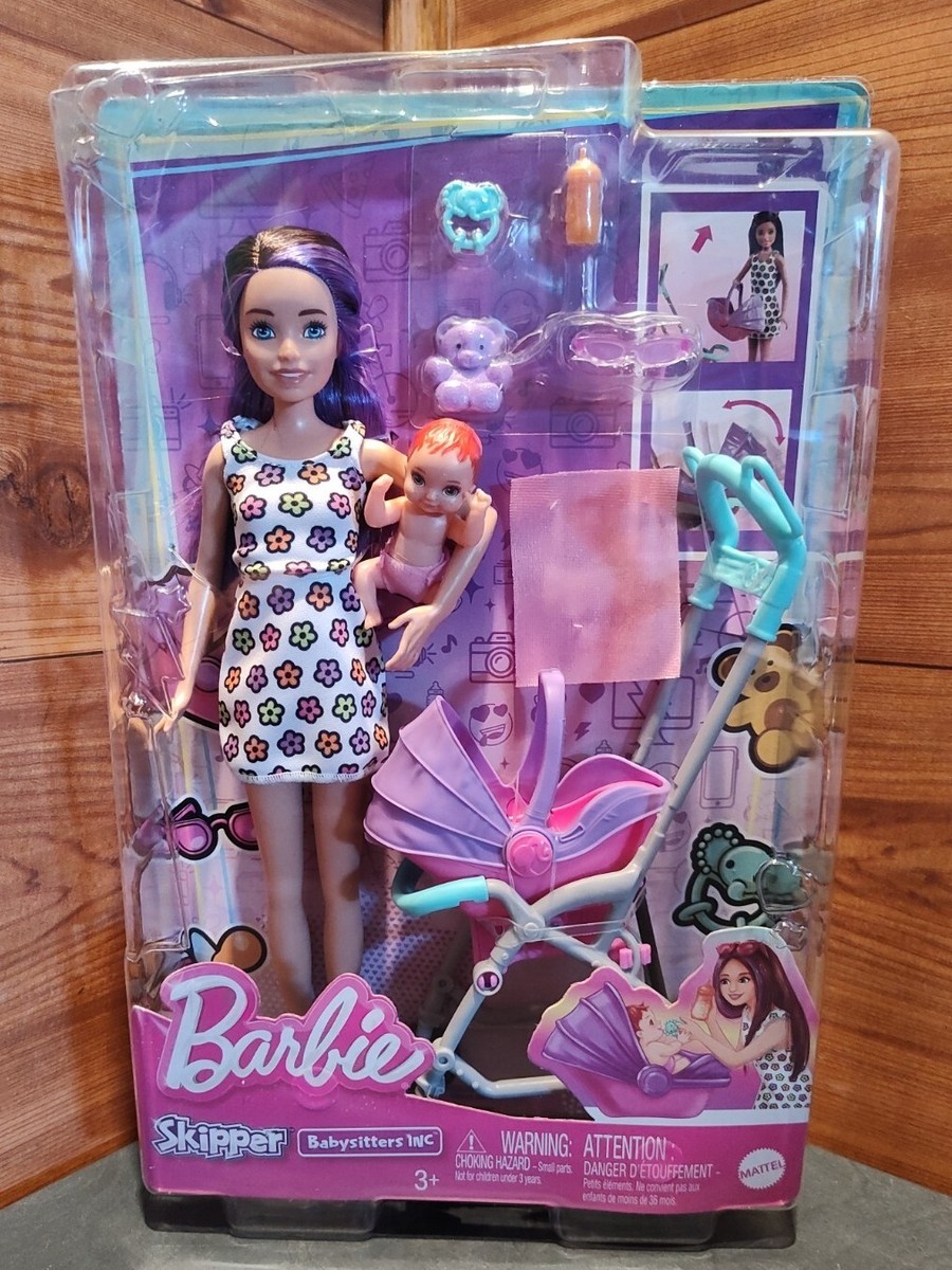 King Jouet Barbie Barbie Coffret Babysitter Et Enfant Poupées