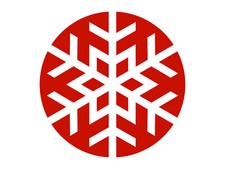 Snowflake Holiday D cor Let it Snow Circle Round Vinyl Decal Bottle Sticker