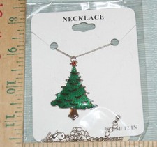 Enamel Christmas Tree Necklace New Fast Shipping