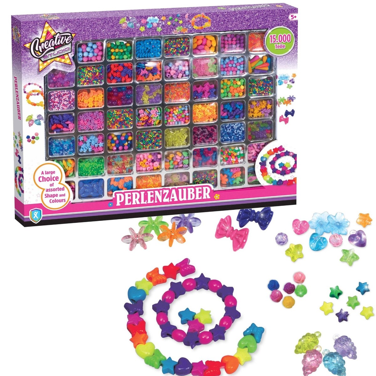 Perlenmatte Mit Perlenschaufel – 2-teiliges Set, 29x20,5 Cm Mit 6 Fächern Für Schmuckherstellung