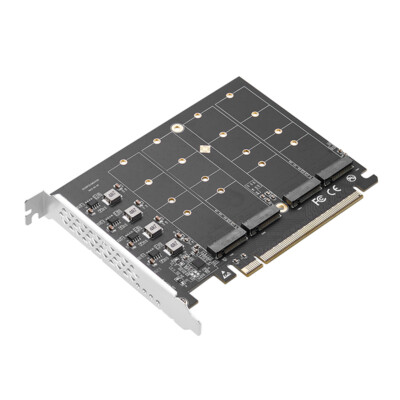 PCIe X16 to 4Ports M-key NVME SSD Raid Expansion Card
