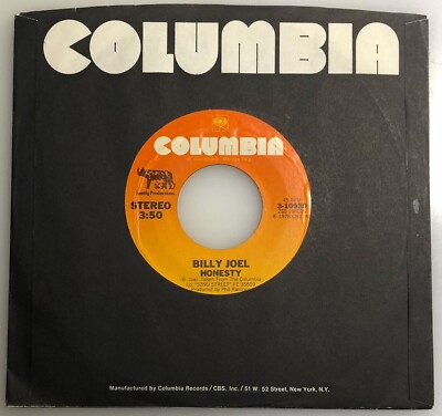 Billy Joel / Honesty / Original Columbia 1978 / US 45rpm / NM