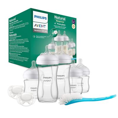 Philips Avent Natural Response Glas-Geschenkset für Babys, 3x 120 ml & 2x 240 ml